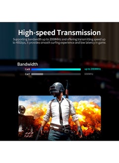Generic Cat8 Ethernet Cable High Speed Network Cable 40Gbps 2000Mhz/ Shielded Twisted Pair/ Gold Plated RJ45 Interface Black 15m  - Image 5