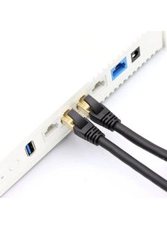 Generic Cat8 Ethernet Cable High Speed Network Cable 40Gbps 2000Mhz/ Shielded Twisted Pair/ Gold Plated RJ45 Interface Black 15m  - Image 3