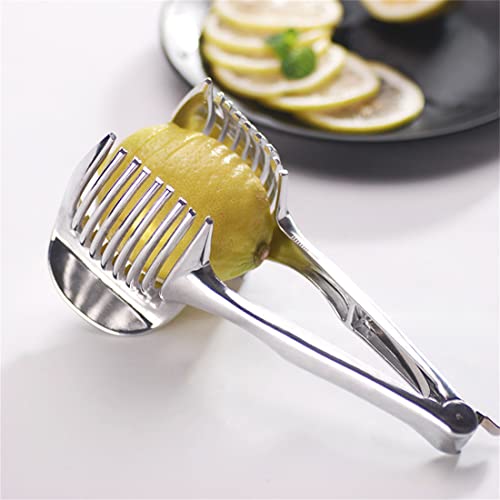Dycica Bright Kitchen Gadgets Handy Stainless Steel Onion Holder Potato Tomato Slicer Vegetable Fruit Cutter Safety Cooking Tools Accessories - Image 2