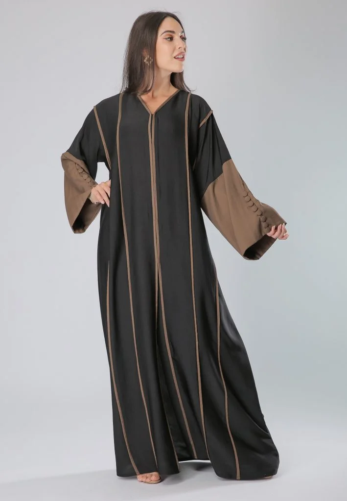 Moistreet Button Sleeves Abaya