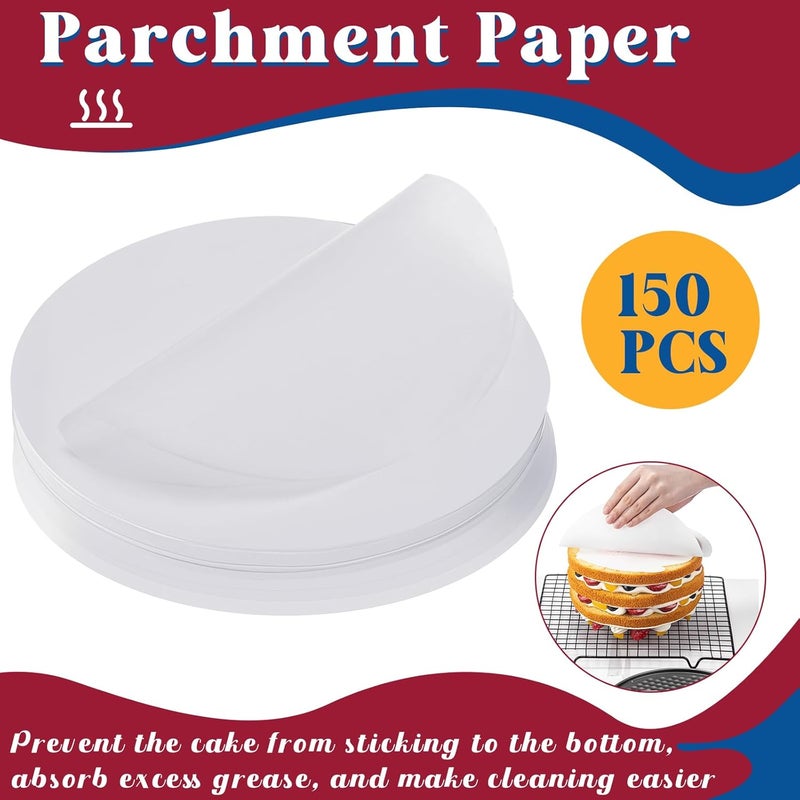 Pickmesh 3 Pcs 9inch Springform Pan with 150 Pcs Parchment Paper Nonstick Cheesecake Pan Mold with Removable Bottom for Cheesecake Cake, Black - Image 3