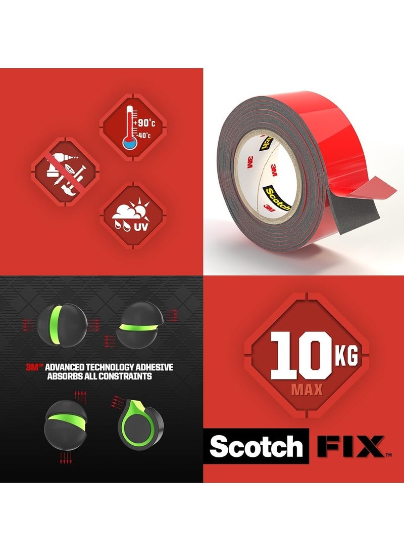 Scotch  Heavy-Duty Double-Sided Tape, Made in the USA, with an Exceptional Weight Capacity of up to 13.6 kg – Versatile and Reliable. - Image 4