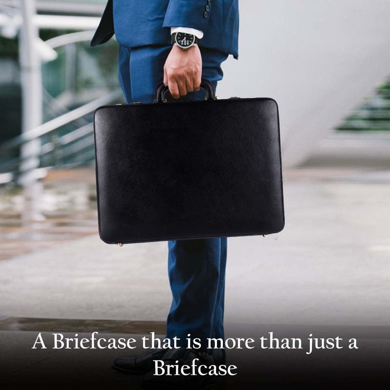 HAMMONDS FLYCATCHER Adults Genuine Leather Briefcases With Combination Lock| D-L:17"H:12.5"B:3" - Image 2
