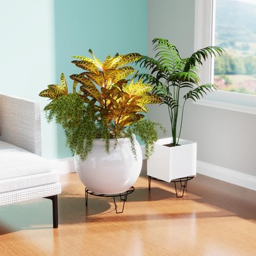 WonderStand Orion | Round Plant Stands for outdoor Balcony, round plant stands for indoor living room, Rust Proof Flower Pot Stand Galvanized Metal with 7 Layer Coating (Set of 8) - Image 3