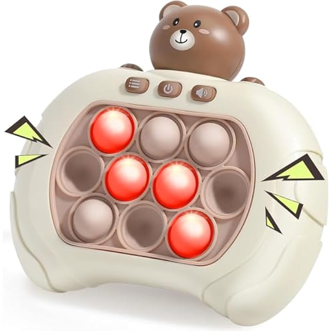 RAYYAN Quick Push Electronic Pop Light Up Games, Sensory Push Pop Bubble Toy, Decompression Puzzle Machine, Interactive Button Toy for Kids, Perfect Birthday Gift for Boys and Girls - Image 1