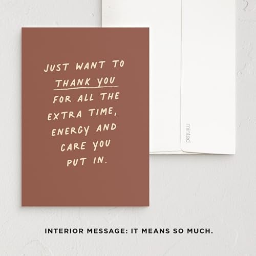 Minted Elegant Thank You Greeting Cards Pack, Set of 5, Thank You Notes Variety Pack, Folded Thank You Cards With Envelopes, Blank Inside for Personal Messages, Designed by Independent Artists - Image 3