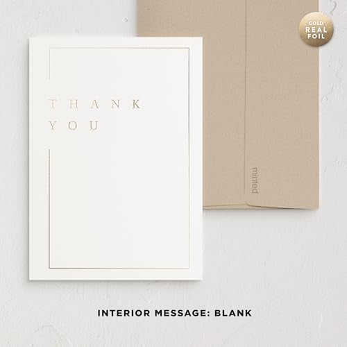 Minted Elegant Thank You Greeting Cards Pack, Set of 5, Thank You Notes Variety Pack, Folded Thank You Cards With Envelopes, Blank Inside for Personal Messages, Designed by Independent Artists - Image 5
