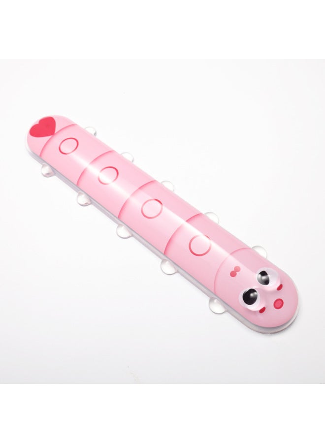 Cartoon Transparent Silicone Wrist Keypad Cushion Refreshing And Comfortable Office Small Hand Cushion Men's And Women's Internet Celebrity Computer Mouse Cushion-Pattern:Pink Caterpillar Keyboard Pad  - Image 1