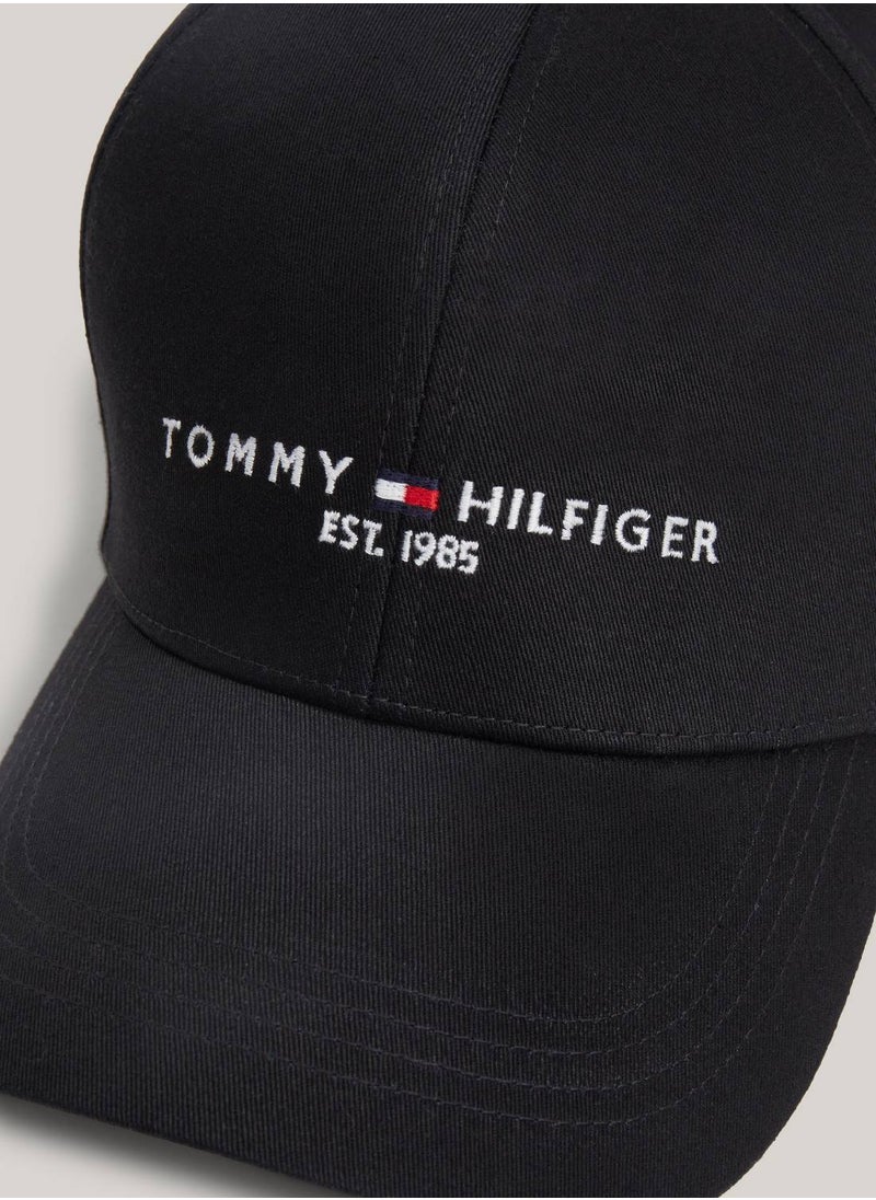 TOMMY HILFIGER - Men's Th Established Cap - Cotton, Black - Image 1