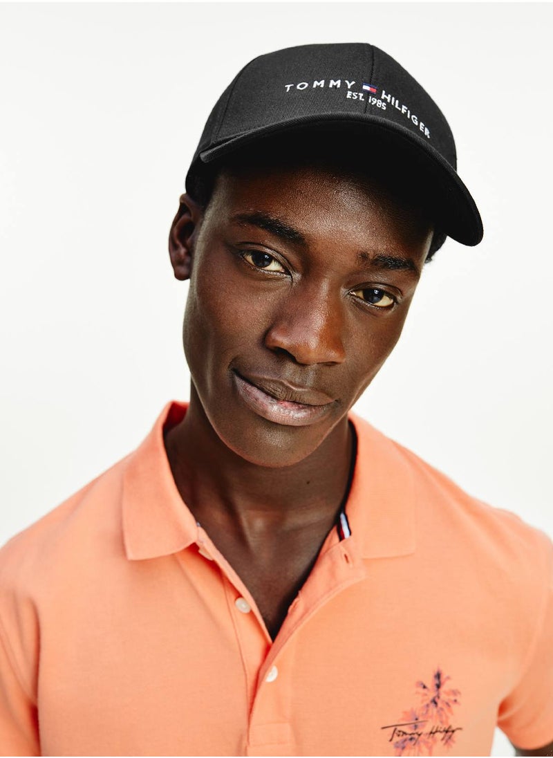 TOMMY HILFIGER - Men's Th Established Cap - Cotton, Black - Image 1
