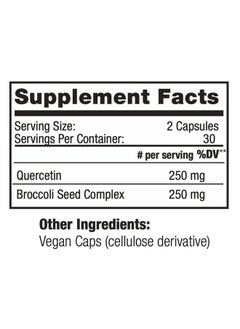 BrocElite Quercelite Bioavailable Quercetin ; 250 Mg Quercetin And 250 Mg Broccoli Seed Complex ; 30 Servings  - Image 3