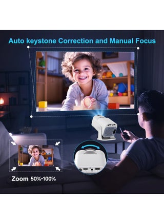 Portable HD Projector - Support 4K - Smart Projector with 5G Dual-band Wifi and Bluetooth 5.0 - Mobile Home Theater - Compatible With Android/iOS/Windows/TV Stick/HDMI/USB - view 3