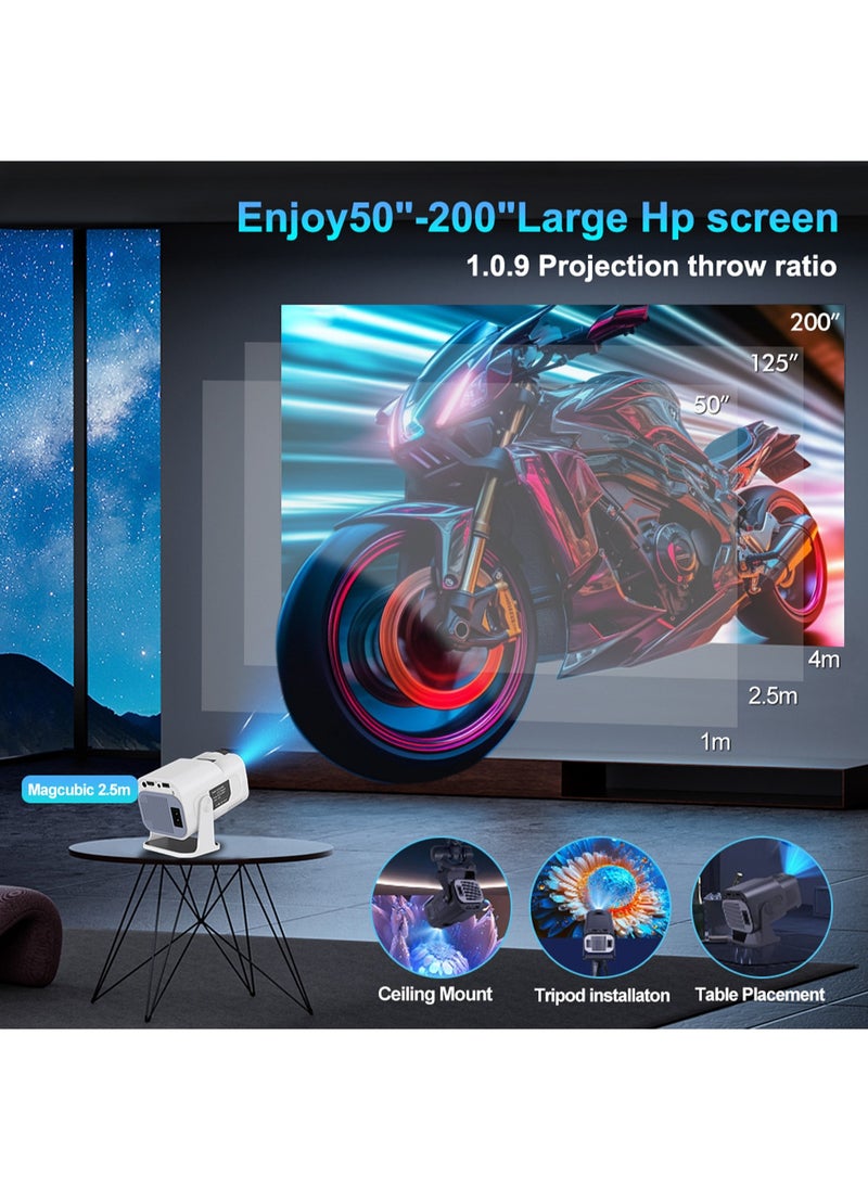 Mi VAZA Portable HD Projector - Support 4K - Smart Projector with 5G Dual-band Wifi and Bluetooth 5.0 - Mobile Home Theater - Compatible With Android/iOS/Windows/TV Stick/HDMI/USB  - Image 4