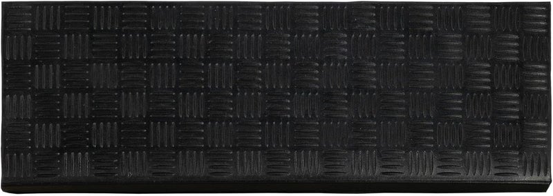 Ottomanson Indoor/Outdoor Hose-Wash Square Edge Design Non-Slip Rubber 10" x 30" Modern Stair Treads for Stairs, Garage, Patio, 5 Pack, Ridged Black - Image 3