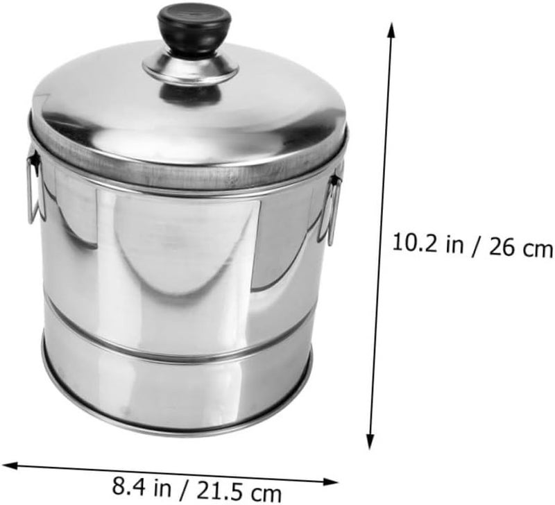 VOSAREA Stainless Steel Steamed Rice Bucket Large Capacity Rice Storage Container Sturdy Steaming Bucket for Home Kitchen Use - Image 4