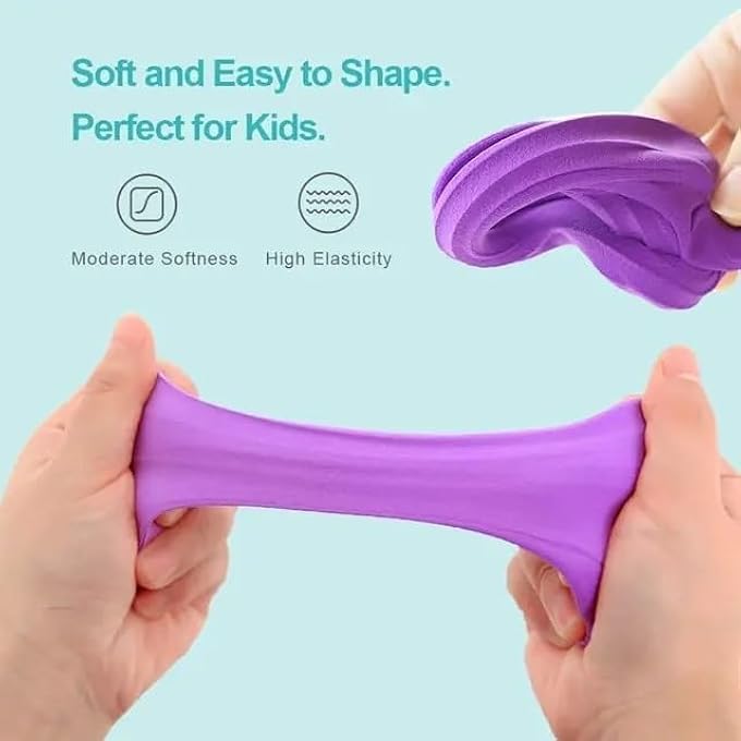 12 COLOR NON-TOXIC AIR DRY CLAY SET FOR KIDS – SOFT, LIGHTWEIGHT MAGIC CLAY FOR CREATIVE DIY CRAFTS AND MODELING FUN - Image 4
