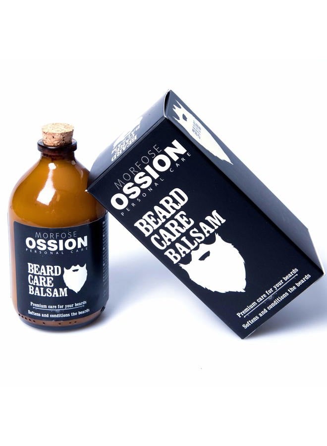 MORFOSE Ossion Beard Care Balsam, Promotes Healthy Hair Growth, Fuller, Longer and Thicker Beard, Alleviates Itches, Eliminates Beardruff, Enriched with Argan and bitter Almond Oil, 3.4 Ounce - Image 1
