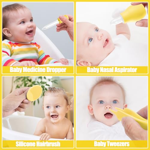 POPYJAN Baby Healthcare and Grooming Kit for Newborn Kids, 31PCS Upgraded Safety Baby Care Kit, Newborn Nursery Health Care Set, Baby Care Products (Yellow) - Image 4