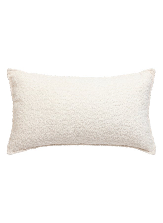 atmosphera Soana Bouclette Rectangular Shaped Cushion Ivory 30 x 50cm 204404A - Image 1