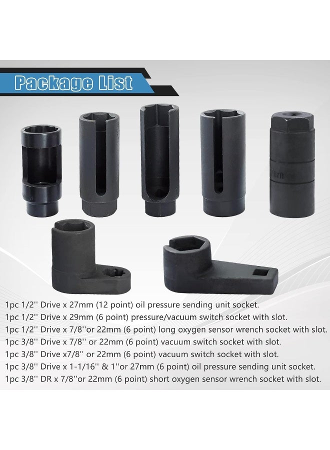 ATP ATP Automotive Oxygen Sensor Socket Set 7PC Socket Set  - Image 2