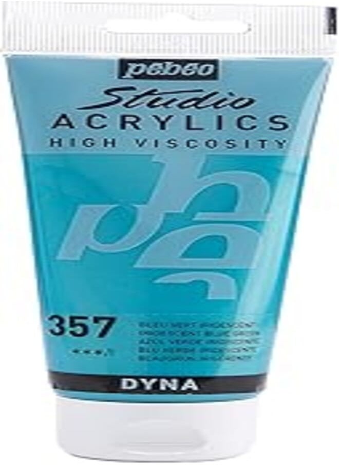 Pebeo Pebeo 832-357 100 ml Studio Acrylic Paint, Iridescent Blue Green 