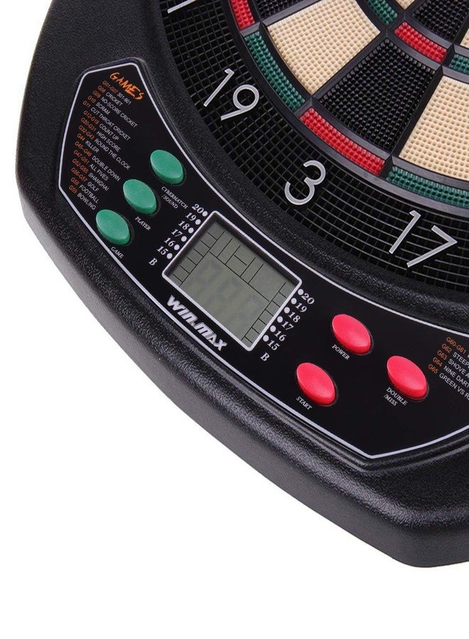 WIN.MAX Electronic Dart Board Soft Tip Dartboard Set LCD Display with 12 Darts 100 Tips Power Adapter - Image 5
