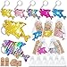 CiciBear 60 Pack DoubleDeck Shark Sequin Keychain Set with 20 Shark Keychains 20 Thank You Tags and 20 Gift Bags for Ocean Animal Party Favor Kids and Adult Birthday Baby Shower 5 Colors - Image 3