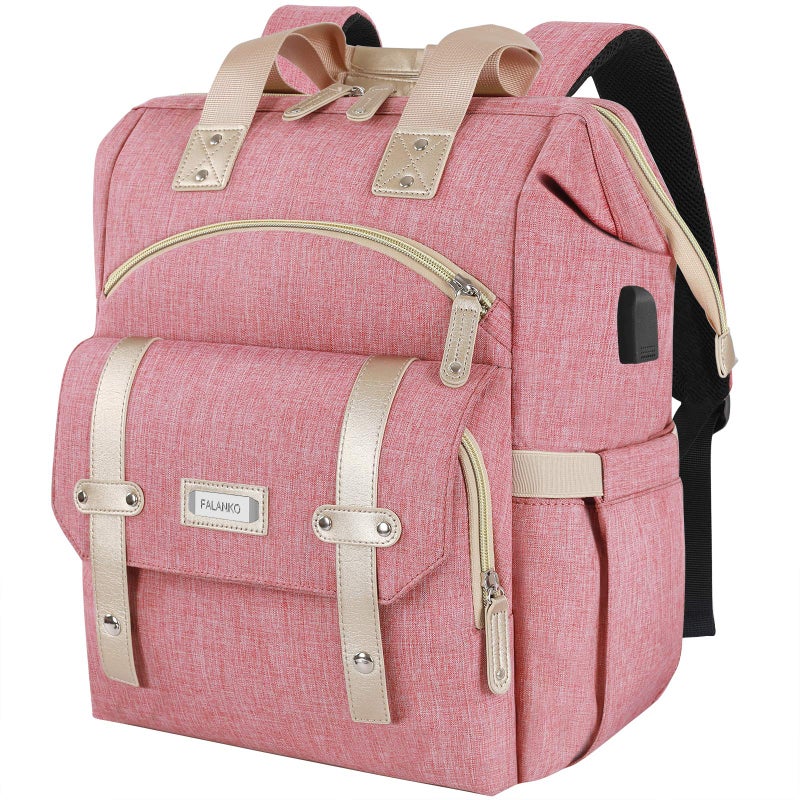 FALANKO Laptop Backpack for Women,Large Computer Backpack 17 Inch Laptop with USB Charging Port, Water Resistant Teacher work nurse Doctor Bookbag - Image 1