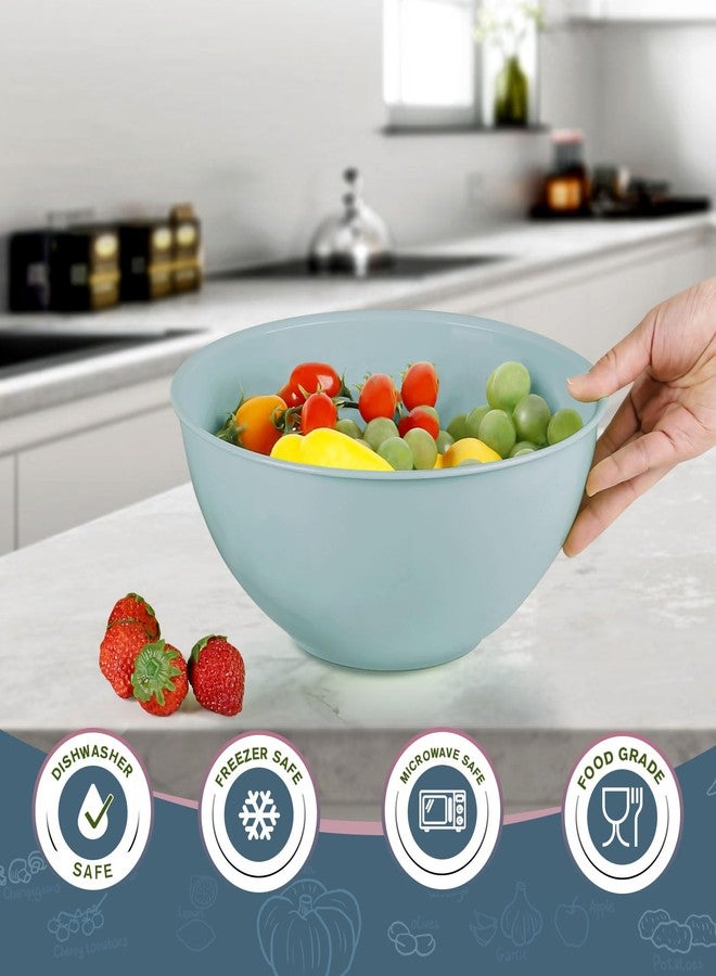 Greentainer 4-Piece Plastic Mixing Bowl Set, 113oz Lightweight Serving Bowls, Large Salad Bowls for Baking,Prepping, Cooking and Serving Food, Dishwasher & Microwave Safe - Image 4