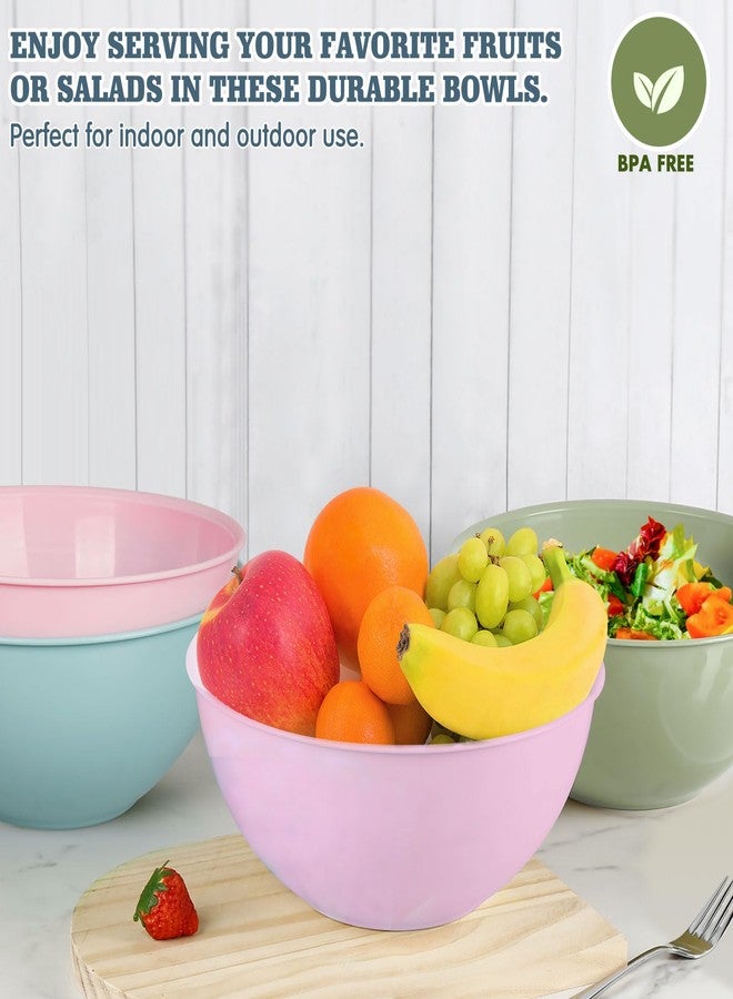 Greentainer 4-Piece Plastic Mixing Bowl Set, 113oz Lightweight Serving Bowls, Large Salad Bowls for Baking,Prepping, Cooking and Serving Food, Dishwasher & Microwave Safe - Image 3