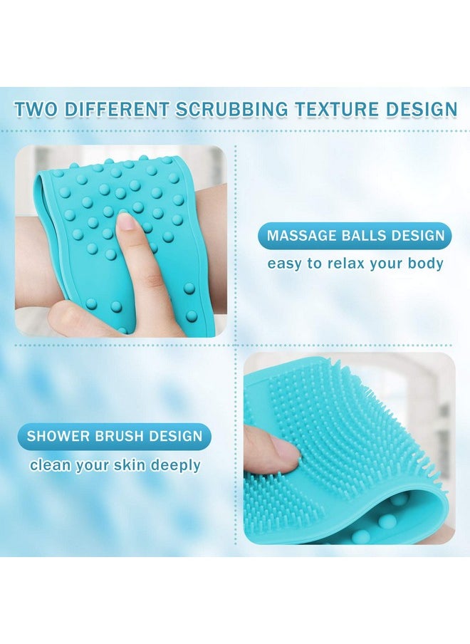 Caveen CAVEEN Silicone Scrubber for Shower, Upgrated Exfoliating Thickened Silicone Bath Body Brush Handle Body Washer, Back Scrubber Comfortable Massage for Shower  - Image 3