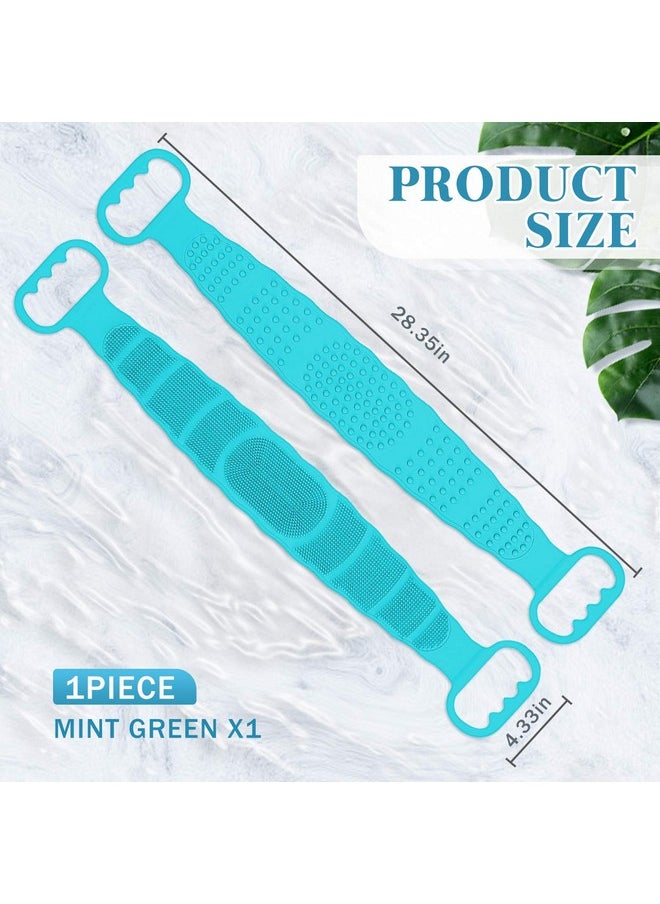 Caveen CAVEEN Silicone Scrubber for Shower, Upgrated Exfoliating Thickened Silicone Bath Body Brush Handle Body Washer, Back Scrubber Comfortable Massage for Shower  - Image 4