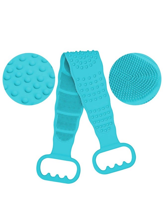 Caveen CAVEEN Silicone Scrubber for Shower, Upgrated Exfoliating Thickened Silicone Bath Body Brush Handle Body Washer, Back Scrubber Comfortable Massage for Shower  - Image 1
