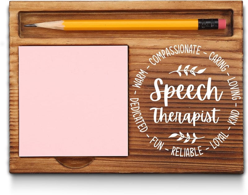 akeke Speech Therapist Appreciation Thank You Gifts, Speech Therapist Sticky Note Holder, Speech Language Pathologist SLP Office Desk Decor Self-Stick Note Pad Holders GAA18 - Image 1