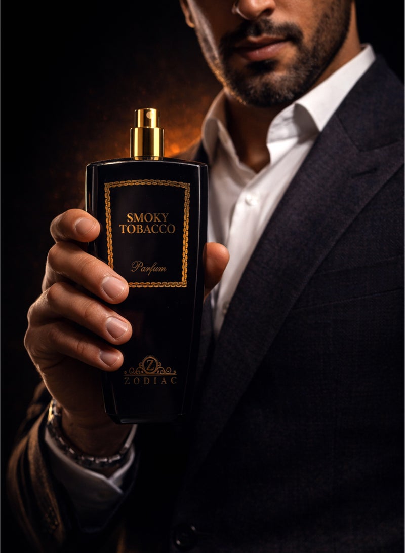 زودياك عطر زودياك برائحة التبغ المدخن 100 مل | عطر رجالي فاخر برائحة الجلد والعود والعنبر ونجيل الهند | عطر رجالي مميز يدوم طويلاً - Image 5