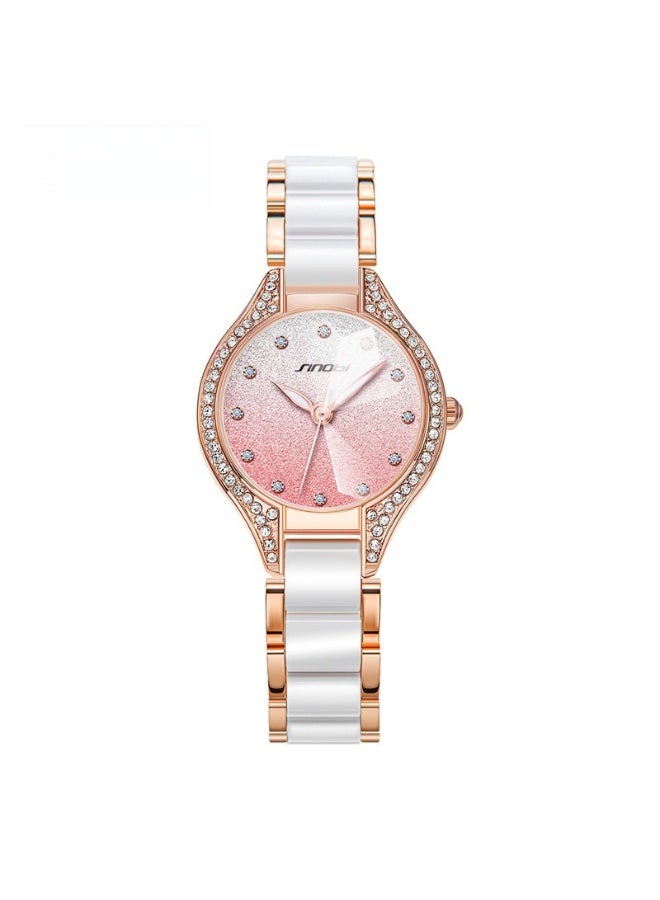 Mark Fairwhale Starry Sky Diamond Gradient Sparkling Pink Watch 