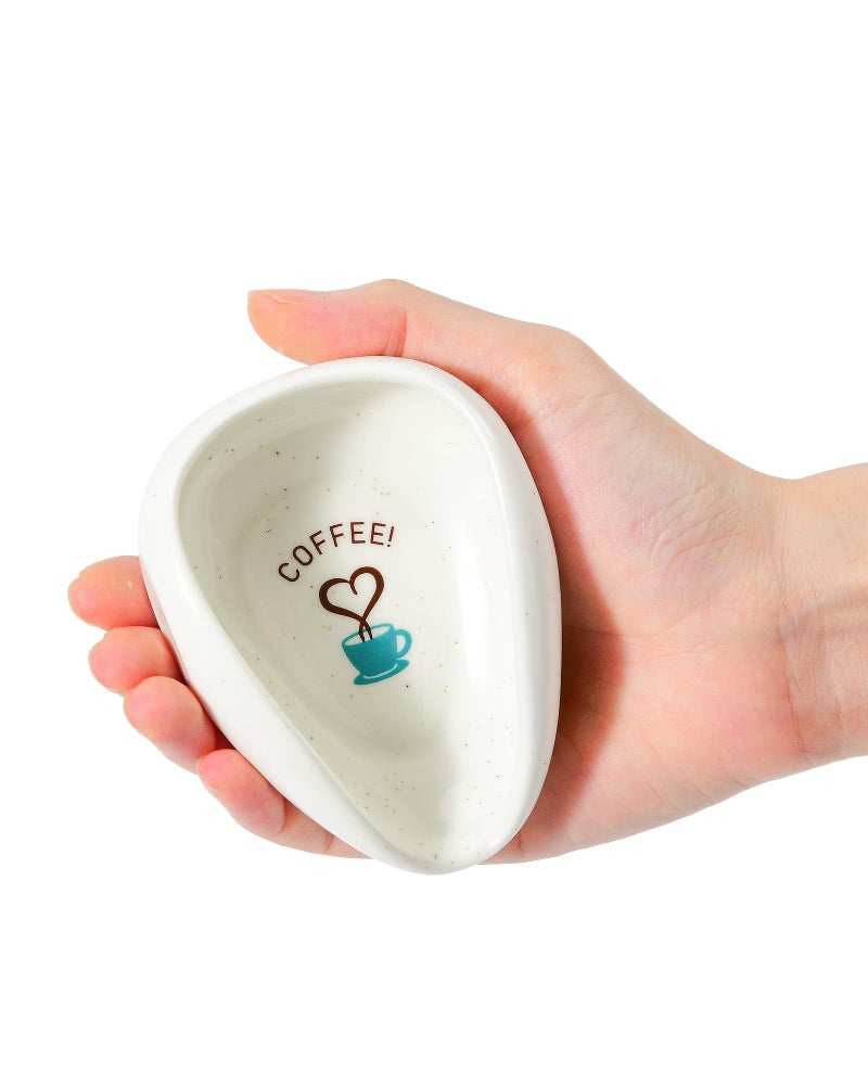 FANGSUN Coffee Spoon Rest, Coffee Bean Dosing Cup, Ceramic Spoon Holder for Cafe Station, Cute Cafe Bar Decor Accessories, Gifts for Women Mom - Image 3