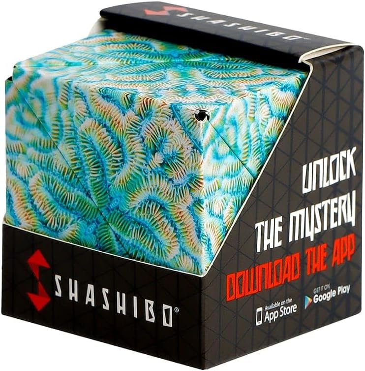 Shashibo Transformable Cube - Award-winning Stress Relief Cube with 36 Rare Earth Magnets - Undersea Design - Image 1