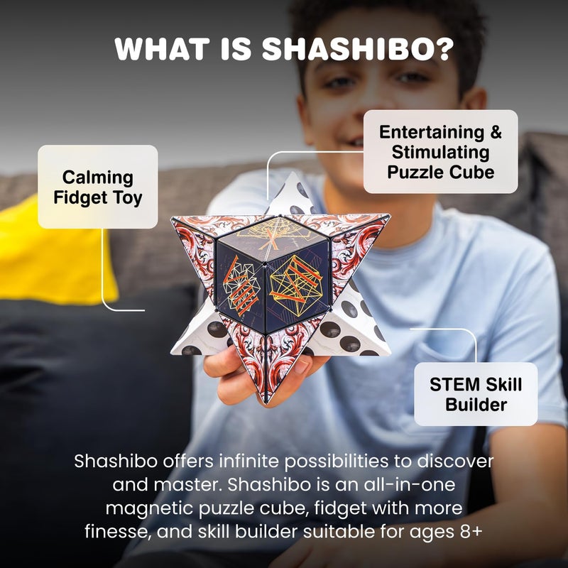 Shashibo Transformable Cube - Award-winning Stress Relief Cube with 36 Rare Earth Magnets - Undersea Design - Image 3
