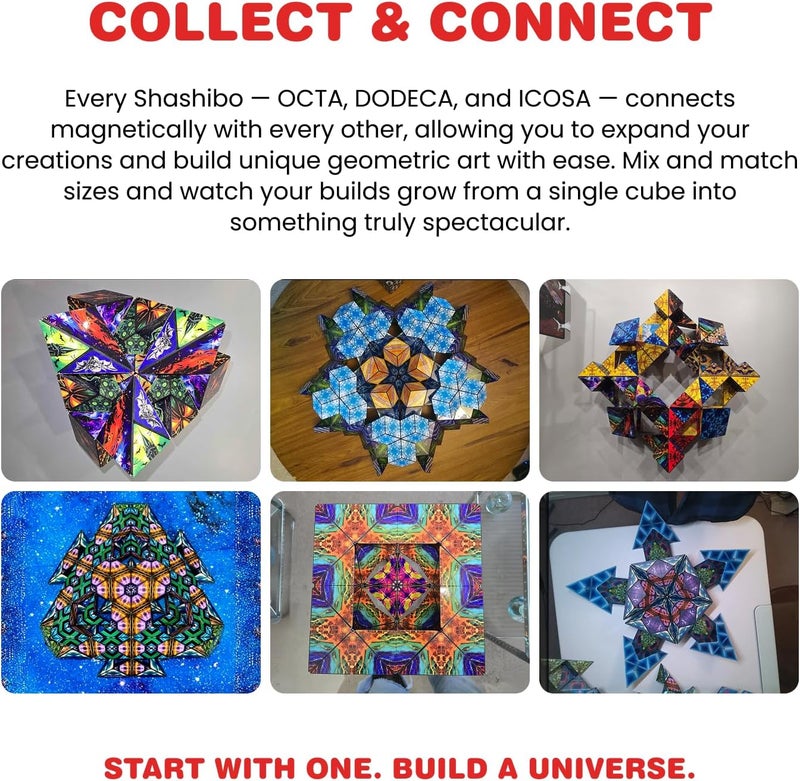 Shashibo Transformable Cube - Award-winning Stress Relief Cube with 36 Rare Earth Magnets - Undersea Design - Image 5