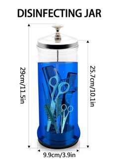 Ru syanl 1500ml Barber Disinfectant Jar Comb Sterilization Tank Nail Tool Hairdresser Supply Salon Sterilize Bottle  - Image 4