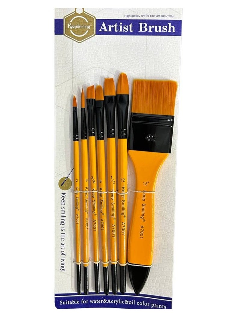 Keep Smiling - A set of various brushes in different sizes and shapes, 7 pieces - Image 1