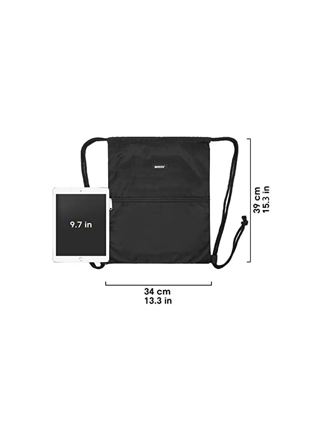 PROMASS Drawstring Backpack String Bag Sackpack Cinch Water Resistant Nylon For Gym Shopping Sport Yoga - Image 4