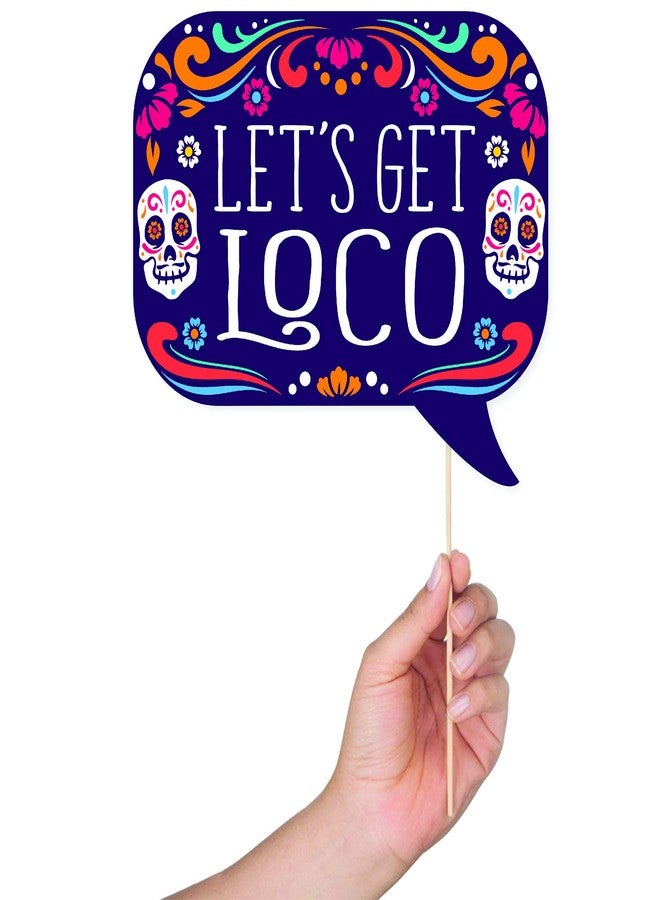 Outside The Booth Fiesta Photo Booth Props - 41-pc Photobooth Kit with 8 x 10-Inch Sign, 60 Adhesive Pads, 45 Sticks - Mexican Photo Prop - Fiesta Props - Photo Booth Props Cinco de Mayo - Image 3
