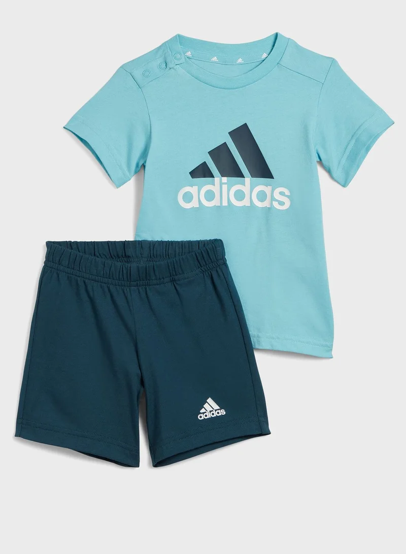 Adidas Essentials Organic Cotton Tee And Shorts Set