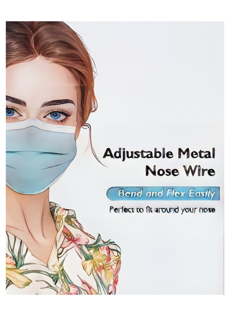 Bariq Disposable Medical Face Mask 3 Ply with Elastic Ear loops Soft on Skin 50pcs x 2 Boxes - Image 5