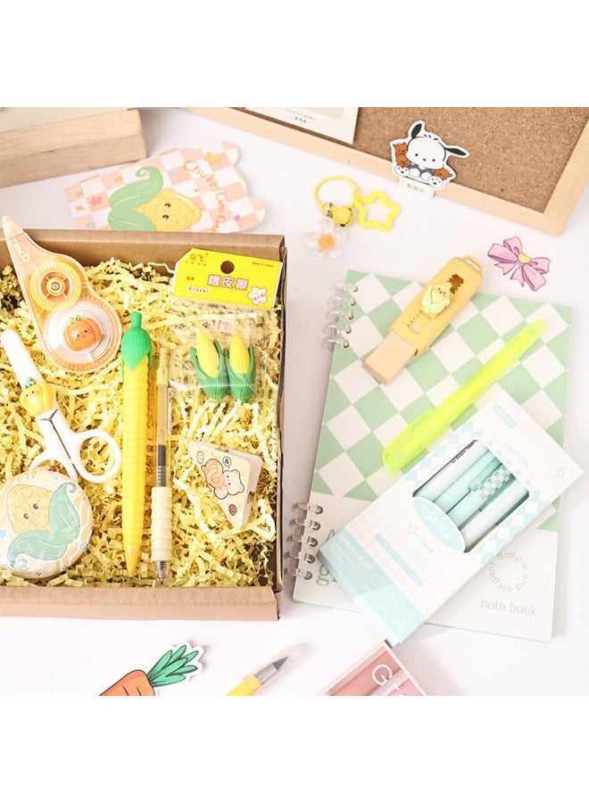 Product: Realistic Corn Stationery Set, High-value Gift Package For Elementary School Students, Class Gift Items