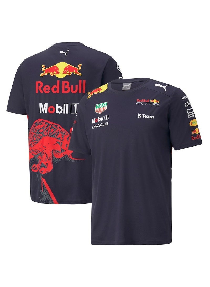 Red Bull Casual Racing Shirt Sublimation Motorcycle Racing T Shirt Man Team Racing Shirt - Image 1