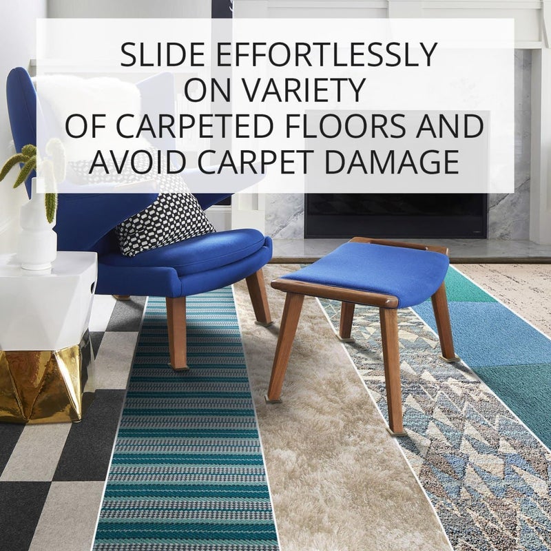 X-Protector Chair Sliders – 24 pcs 2" Furniture Sliders for Carpet – Self-Adhesive Furniture Moving Pads – Premium Chair Leg Floor Protectors – Slide Effortlessly with Chair Pads & Protect Floors! - Image 4