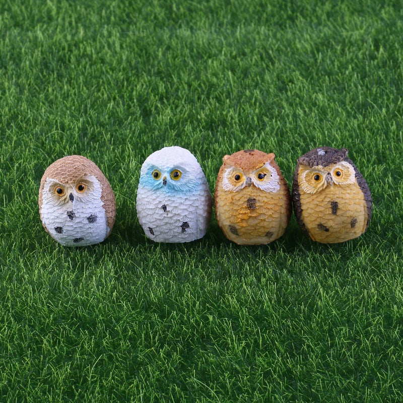 pcs Miniature Bonsai Owls Landscape Resin Garden Desktop Doll Decoration Ornaments for Home Store - Image 4